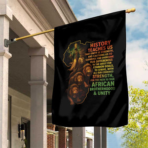 Haile Selassie Quotes Garden Flag History Teaches Us That Unity Is Strength Rasta Lions of Judah TS11 Print Your Wear