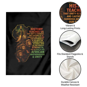 Haile Selassie Quotes Garden Flag History Teaches Us That Unity Is Strength Rasta Lions of Judah TS11 Print Your Wear