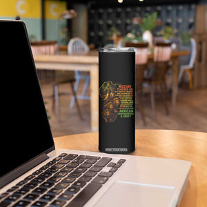 Haile Selassie Quotes Skinny Tumbler History Teaches Us That Unity Is Strength Rasta Lions of Judah TS11 Print Your Wear