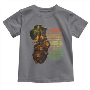 Haile Selassie Quotes Toddler T Shirt History Teaches Us That Unity Is Strength Rasta Lions of Judah TS11 Charcoal Print Your Wear