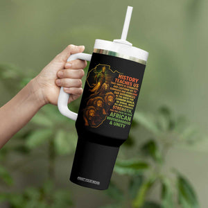 Haile Selassie Quotes Tumbler With Handle History Teaches Us That Unity Is Strength Rasta Lions of Judah TS11 Print Your Wear