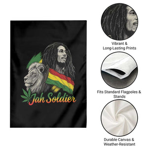 Jah Soldier Garden Flag Lion Of Judah Reggae Rastafari Flag TS11 Print Your Wear