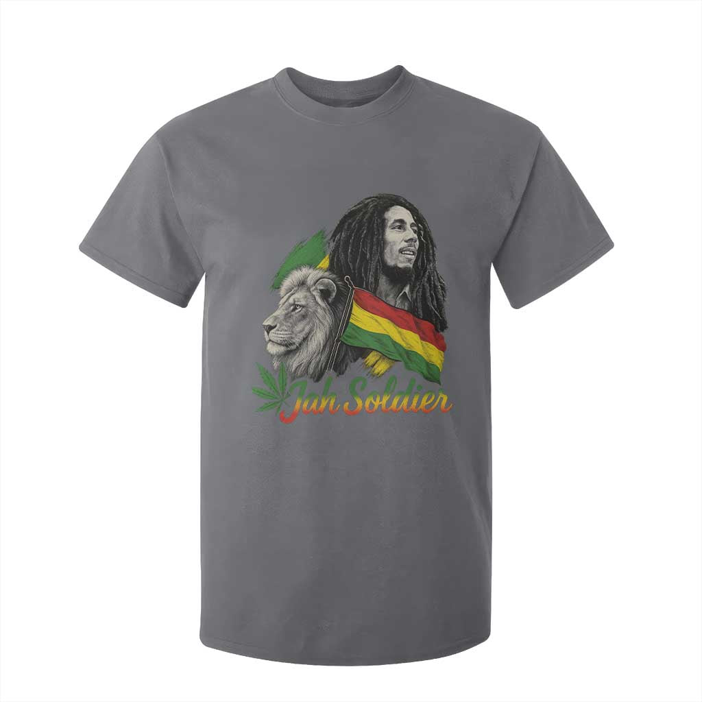 Jah Soldier T Shirt For Kid Lion Of Judah Reggae Rastafari Flag TS11 Charcoal Print Your Wear