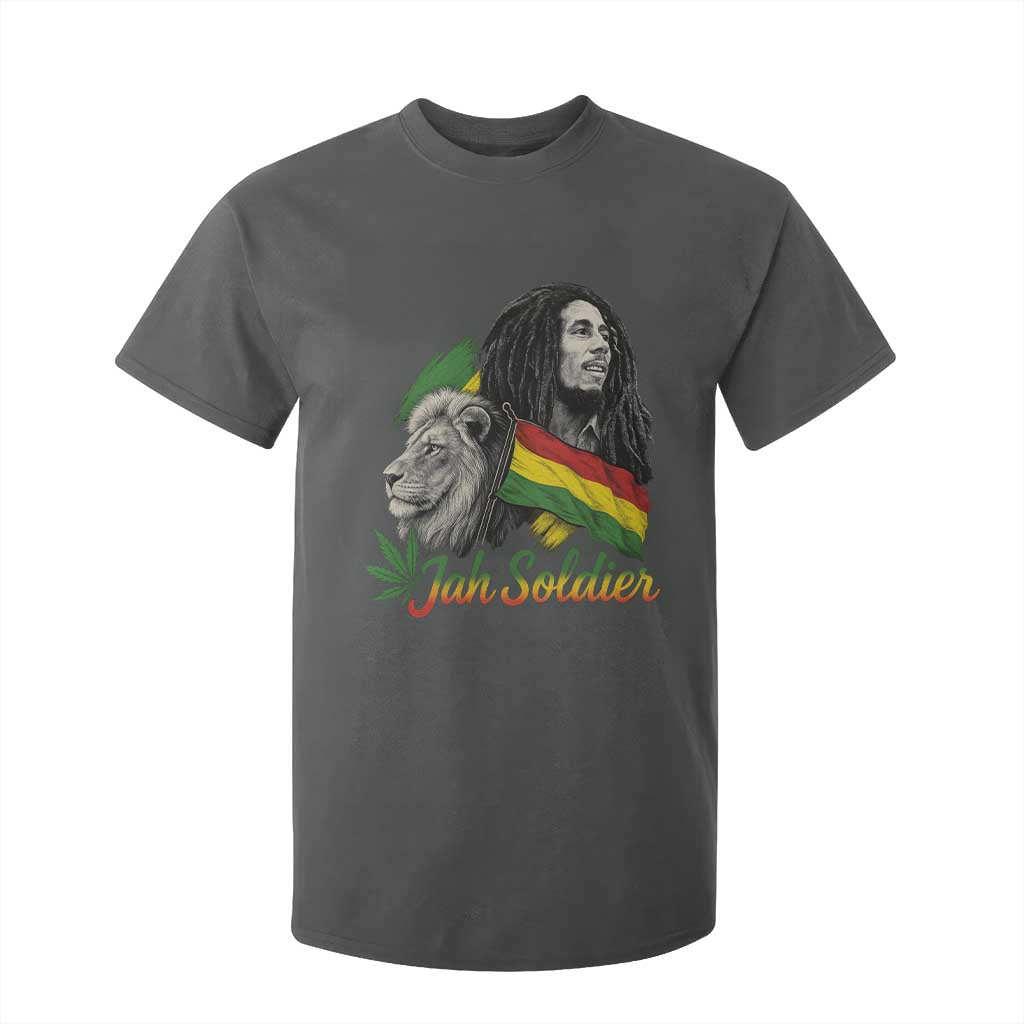 Jah Soldier T Shirt For Kid Lion Of Judah Reggae Rastafari Flag TS11 Dark Heather Print Your Wear