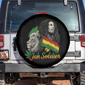 Jah Soldier Spare Tire Cover Lion Of Judah Reggae Rastafari Flag TS11 No hole Black Print Your Wear