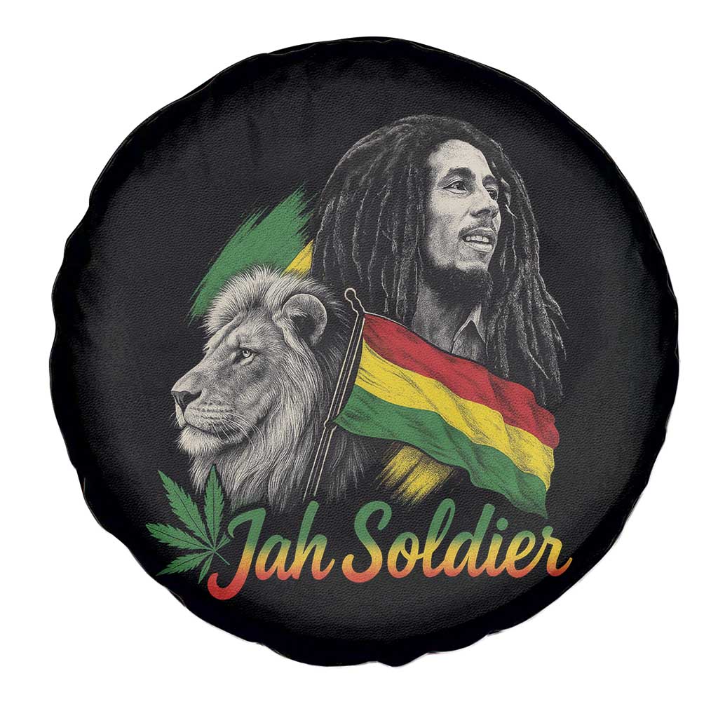 Jah Soldier Spare Tire Cover Lion Of Judah Reggae Rastafari Flag TS11 Print Your Wear
