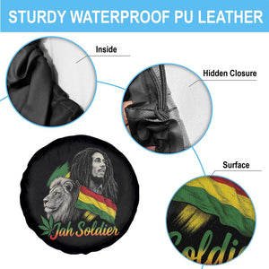 Jah Soldier Spare Tire Cover Lion Of Judah Reggae Rastafari Flag TS11 Print Your Wear
