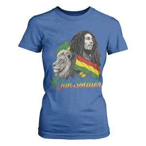 Jah Soldier T Shirt For Women Lion Of Judah Reggae Rastafari Flag TS11 Royal Blue Print Your Wear
