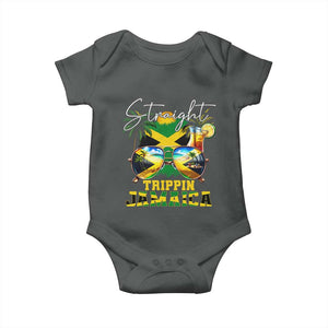 Straight Trippin Jamaica Baby Onesie Family Squad Summer Vacation TS11 Dark Heather Print Your Wear