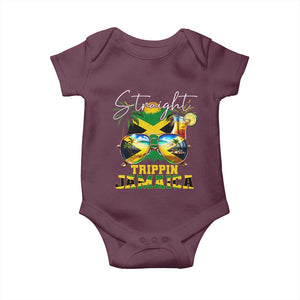 Straight Trippin Jamaica Baby Onesie Family Squad Summer Vacation TS11 Maroon Print Your Wear