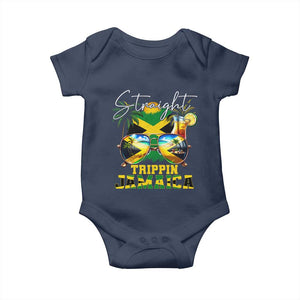 Straight Trippin Jamaica Baby Onesie Family Squad Summer Vacation TS11 Navy Print Your Wear