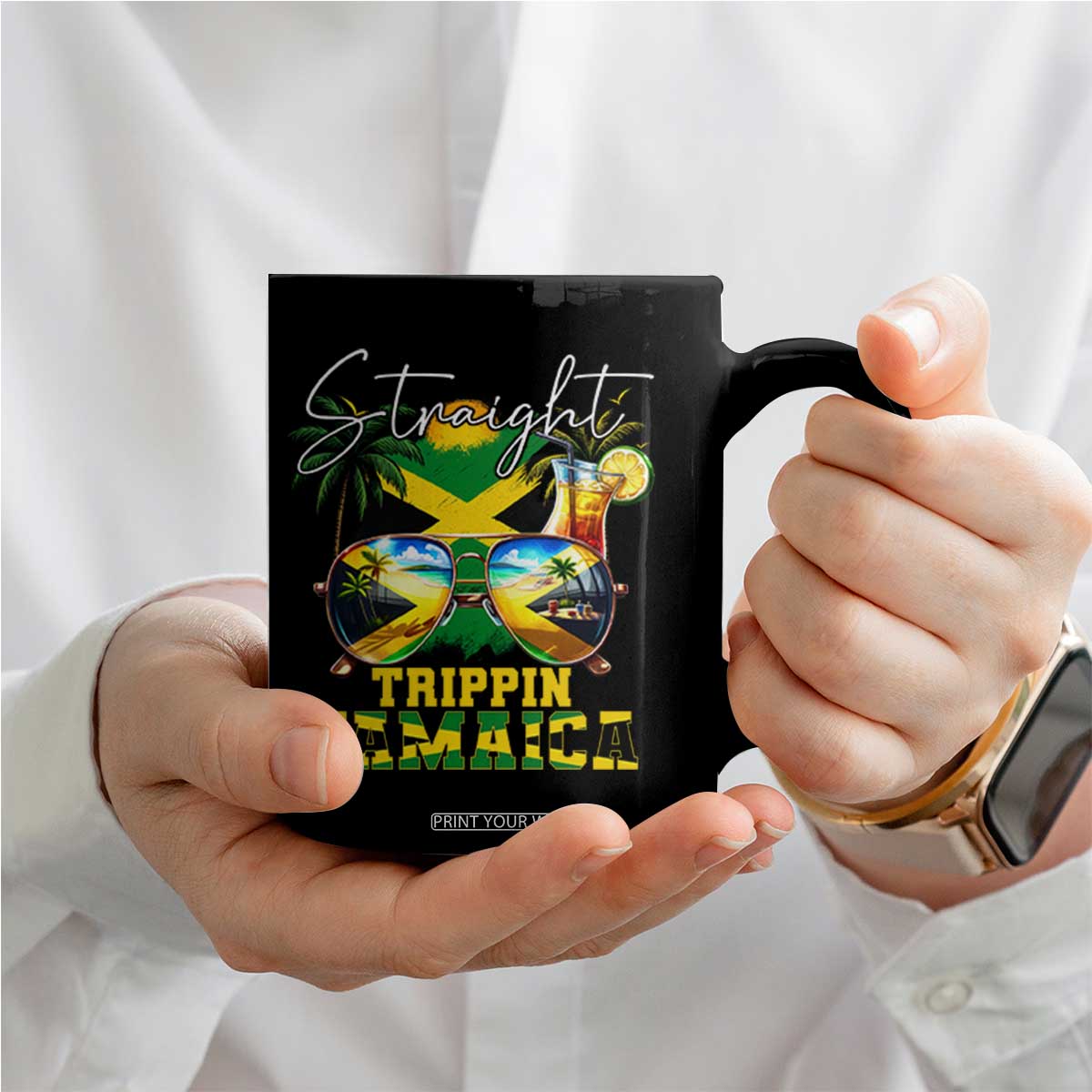 Straight Trippin Jamaica Coffee Mug Family Squad Summer Vacation TS11 Print Your Wear