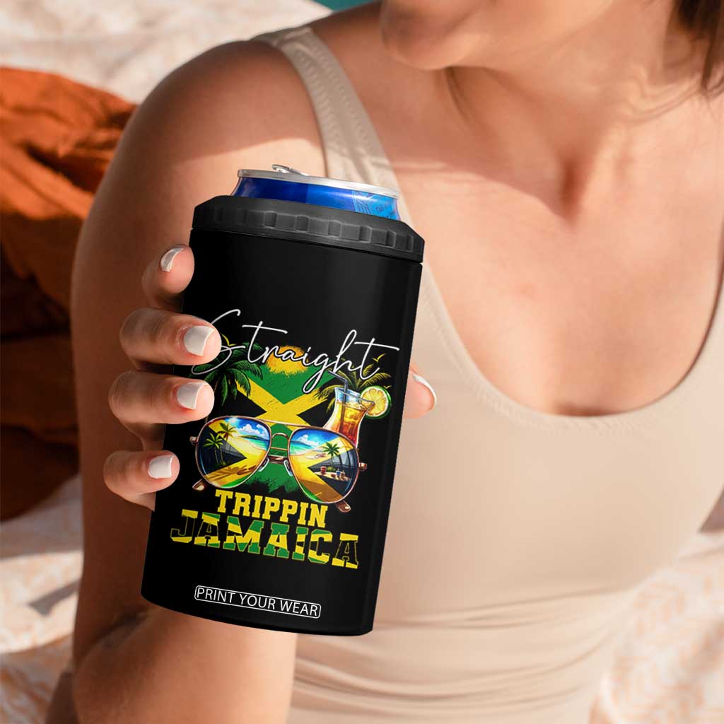 Straight Trippin Jamaica 4 in 1 Can Cooler Tumbler Family Squad Summer Vacation TS11 Print Your Wear