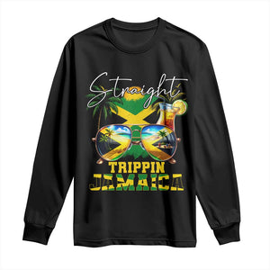 Straight Trippin Jamaica Long Sleeve Shirt Family Squad Summer Vacation TS11 Black Print Your Wear
