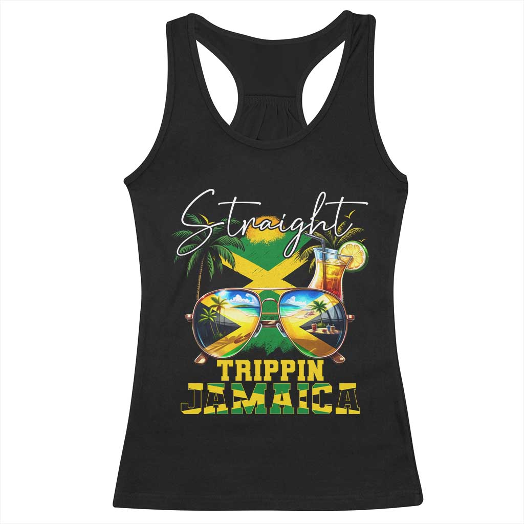 Straight Trippin Jamaica Racerback Tank Top Family Squad Summer Vacation TS11 Black Print Your Wear