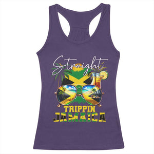 Straight Trippin Jamaica Racerback Tank Top Family Squad Summer Vacation TS11 Purple Print Your Wear