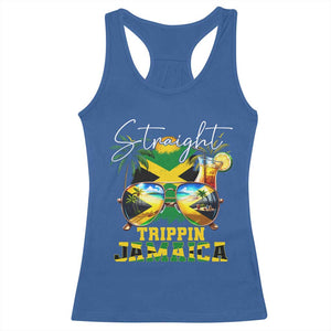 Straight Trippin Jamaica Racerback Tank Top Family Squad Summer Vacation TS11 Royal Blue Print Your Wear