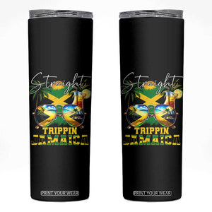 Straight Trippin Jamaica Skinny Tumbler Family Squad Summer Vacation TS11 Black Print Your Wear
