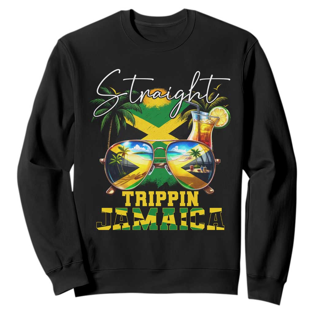 Straight Trippin Jamaica Sweatshirt Family Squad Summer Vacation TS11 Black Print Your Wear