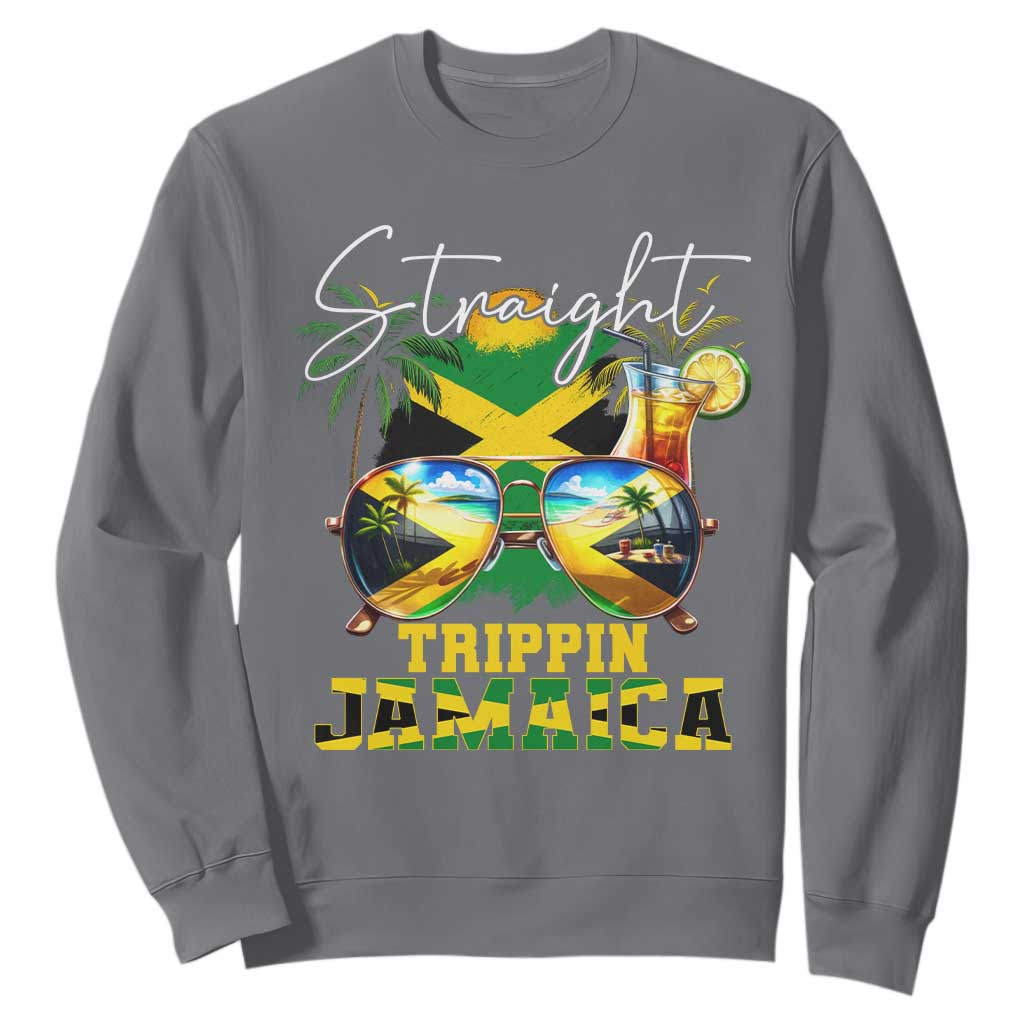 Straight Trippin Jamaica Sweatshirt Family Squad Summer Vacation TS11 Charcoal Print Your Wear