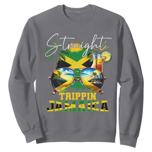Straight Trippin Jamaica Sweatshirt Family Squad Summer Vacation TS11 Charcoal Print Your Wear