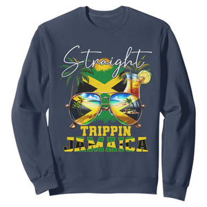 Straight Trippin Jamaica Sweatshirt Family Squad Summer Vacation TS11 Navy Print Your Wear