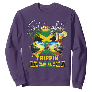 Straight Trippin Jamaica Sweatshirt Family Squad Summer Vacation TS11 Purple Print Your Wear