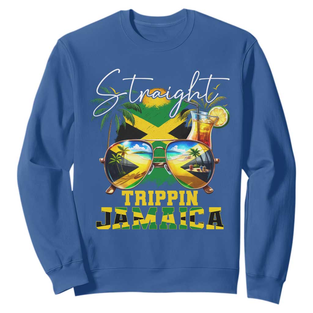 Straight Trippin Jamaica Sweatshirt Family Squad Summer Vacation TS11 Royal Blue Print Your Wear
