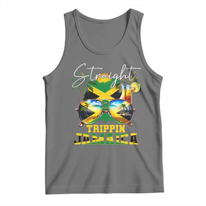 Straight Trippin Jamaica Tank Top Family Squad Summer Vacation TS11 Black Heather Print Your Wear
