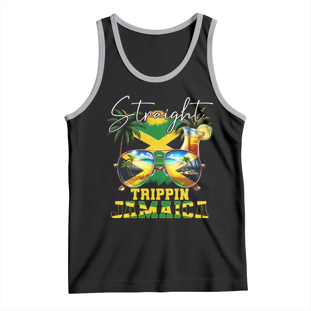 Straight Trippin Jamaica Tank Top Family Squad Summer Vacation TS11 Black Athletic Heather Print Your Wear