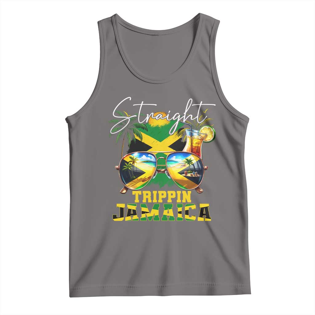 Straight Trippin Jamaica Tank Top Family Squad Summer Vacation TS11 Deep Heather Print Your Wear