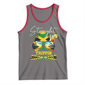 Straight Trippin Jamaica Tank Top Family Squad Summer Vacation TS11 Deep Heather Red Print Your Wear