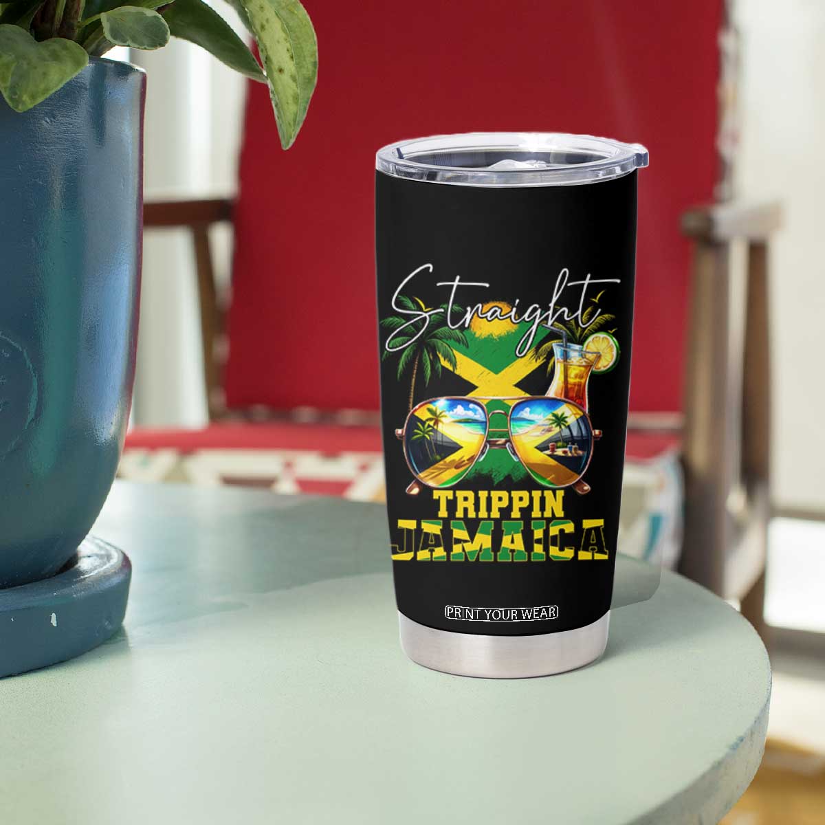 Straight Trippin Jamaica Tumbler Cup Family Squad Summer Vacation TS11 Print Your Wear