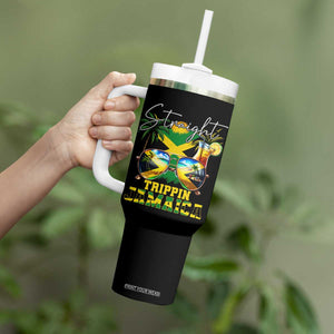 Straight Trippin Jamaica Tumbler With Handle Family Squad Summer Vacation TS11 Print Your Wear