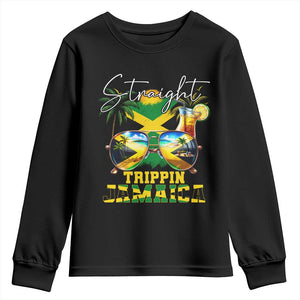 Straight Trippin Jamaica Youth Sweatshirt Family Squad Summer Vacation TS11 Black Print Your Wear