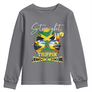 Straight Trippin Jamaica Youth Sweatshirt Family Squad Summer Vacation TS11 Charcoal Print Your Wear