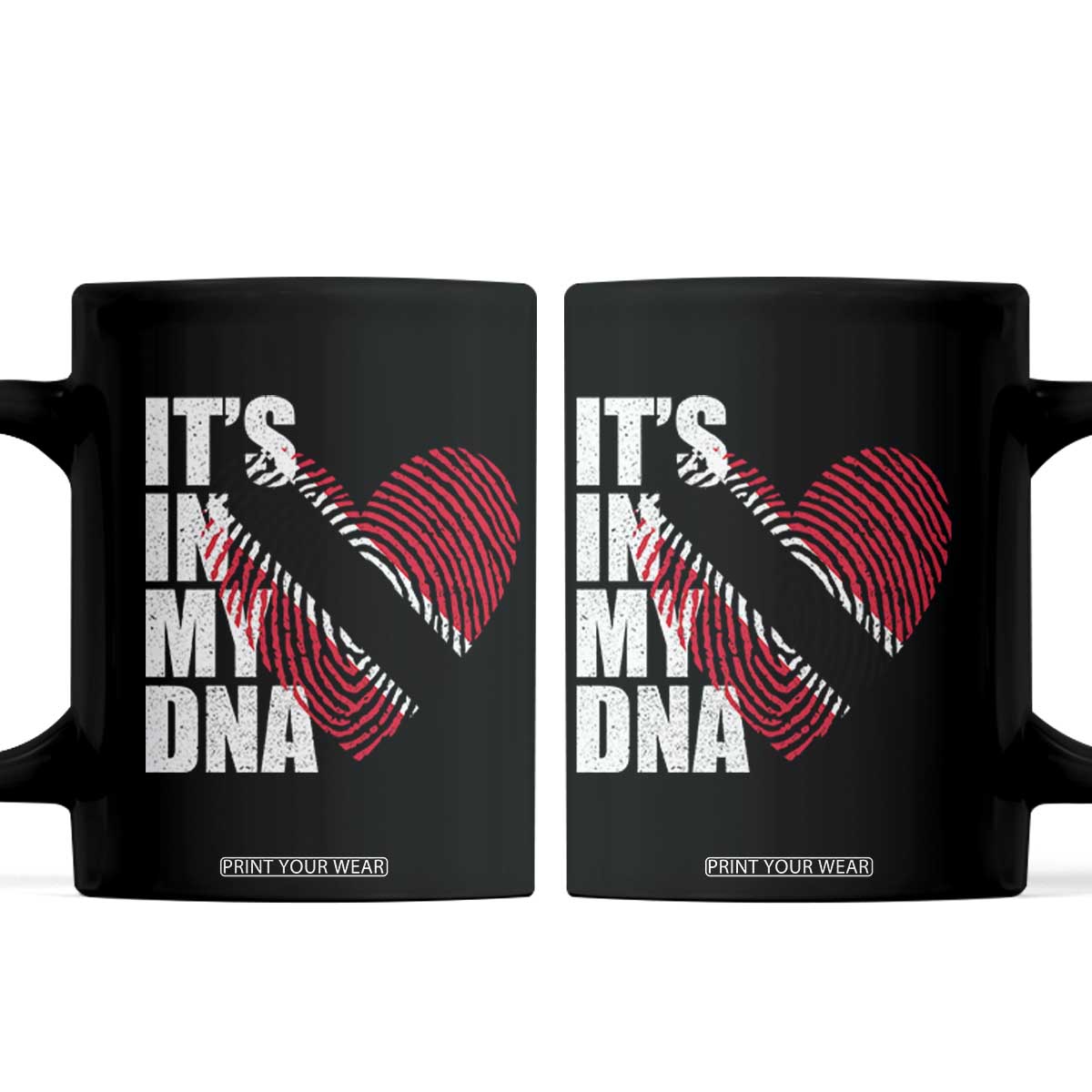 Its In My DNA Trinidadian And Tobagonian Coffee Mug Trinidad And Tobago Flag TS11 Black Print Your Wear