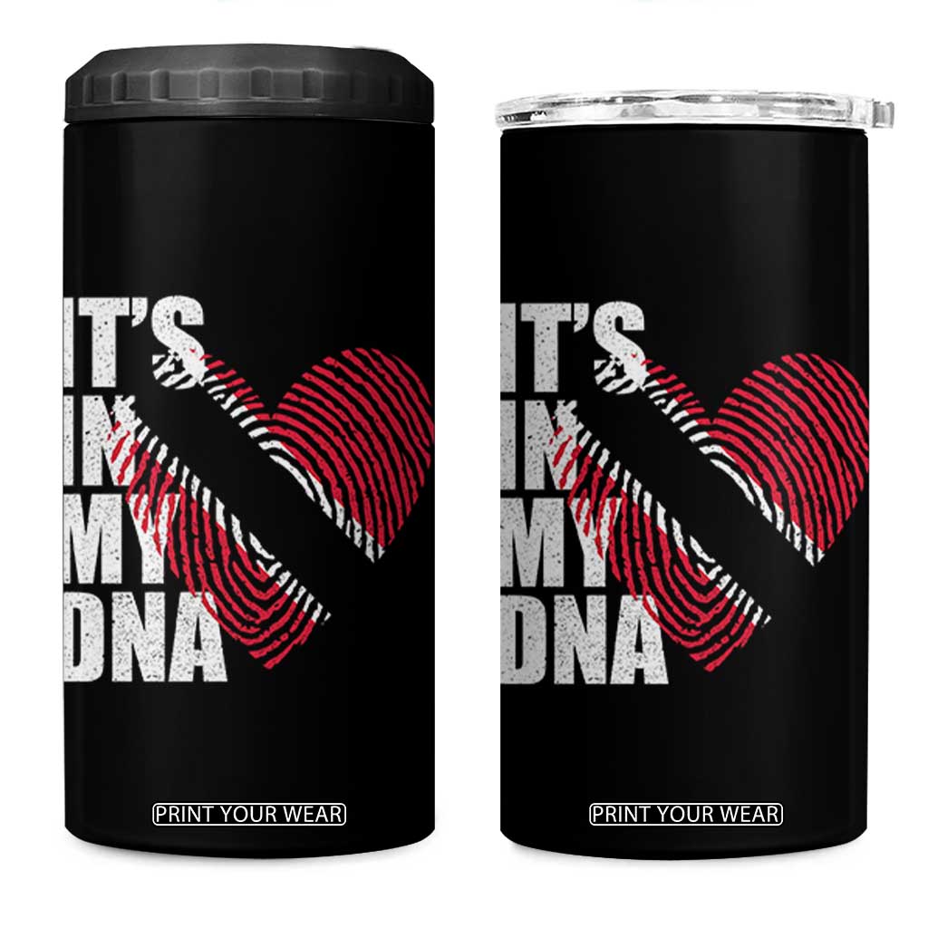 Its In My DNA Trinidadian And Tobagonian 4 in 1 Can Cooler Tumbler Trinidad And Tobago Flag TS11 One Size: 16 oz Black Print Your Wear