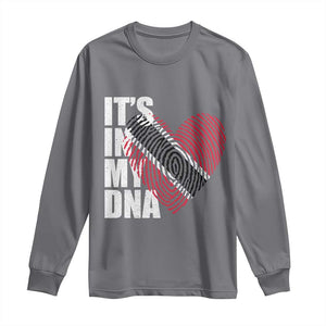Its In My DNA Trinidadian And Tobagonian Long Sleeve Shirt Trinidad And Tobago Flag TS11 Charcoal Print Your Wear