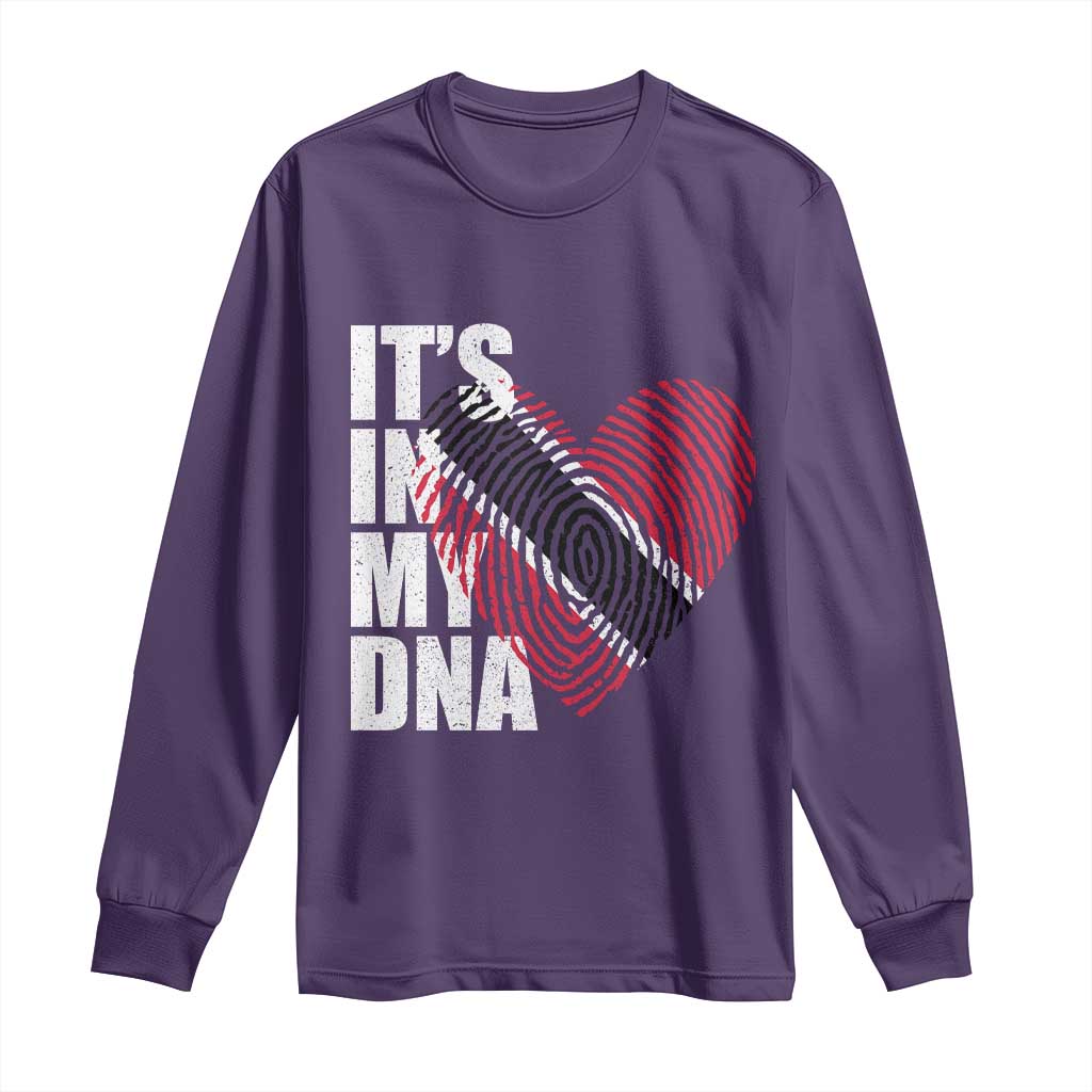 Its In My DNA Trinidadian And Tobagonian Long Sleeve Shirt Trinidad And Tobago Flag TS11 Purple Print Your Wear