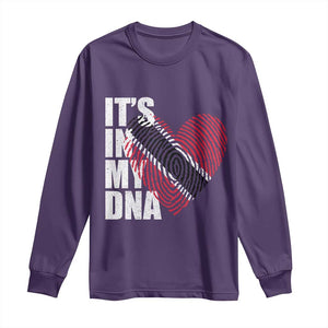 Its In My DNA Trinidadian And Tobagonian Long Sleeve Shirt Trinidad And Tobago Flag TS11 Purple Print Your Wear