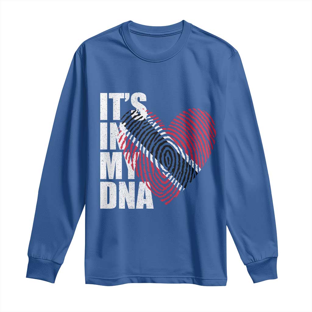 Its In My DNA Trinidadian And Tobagonian Long Sleeve Shirt Trinidad And Tobago Flag TS11 Royal Blue Print Your Wear