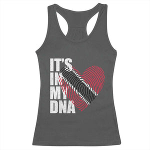 Its In My DNA Trinidadian And Tobagonian Racerback Tank Top Trinidad And Tobago Flag TS11 Dark Heather Print Your Wear