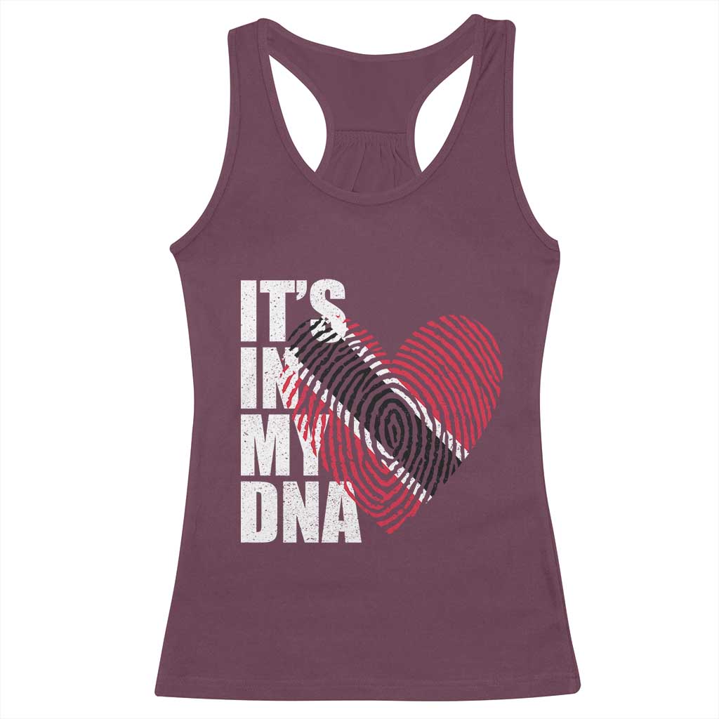 Its In My DNA Trinidadian And Tobagonian Racerback Tank Top Trinidad And Tobago Flag TS11 Maroon Print Your Wear