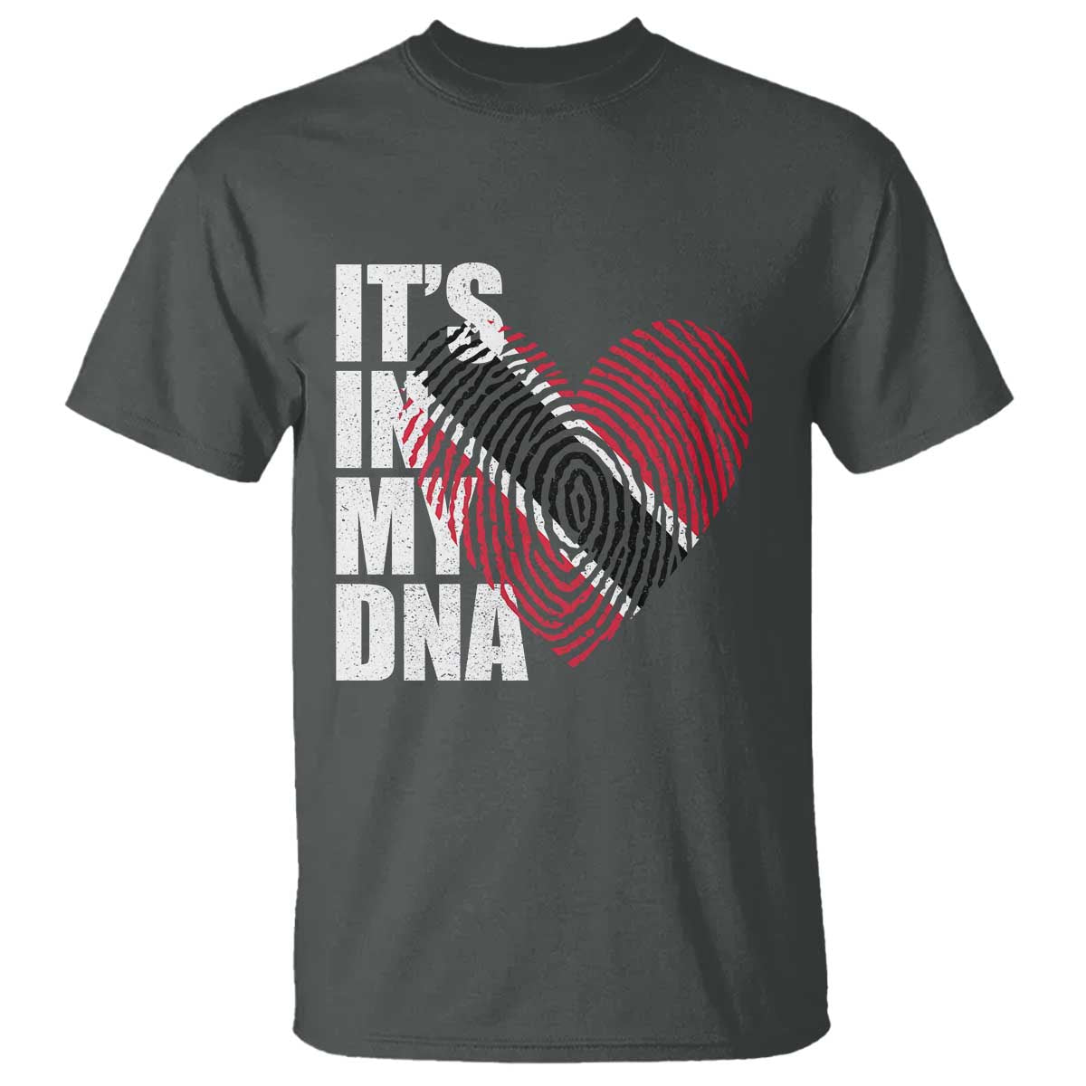 Its In My DNA Trinidadian And Tobagonian T Shirt Trinidad And Tobago Flag TS11 Dark Heather Print Your Wear