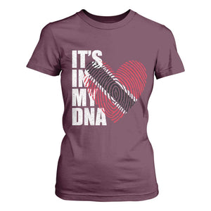 Its In My DNA Trinidadian And Tobagonian T Shirt For Women Trinidad And Tobago Flag TS11 Maroon Print Your Wear