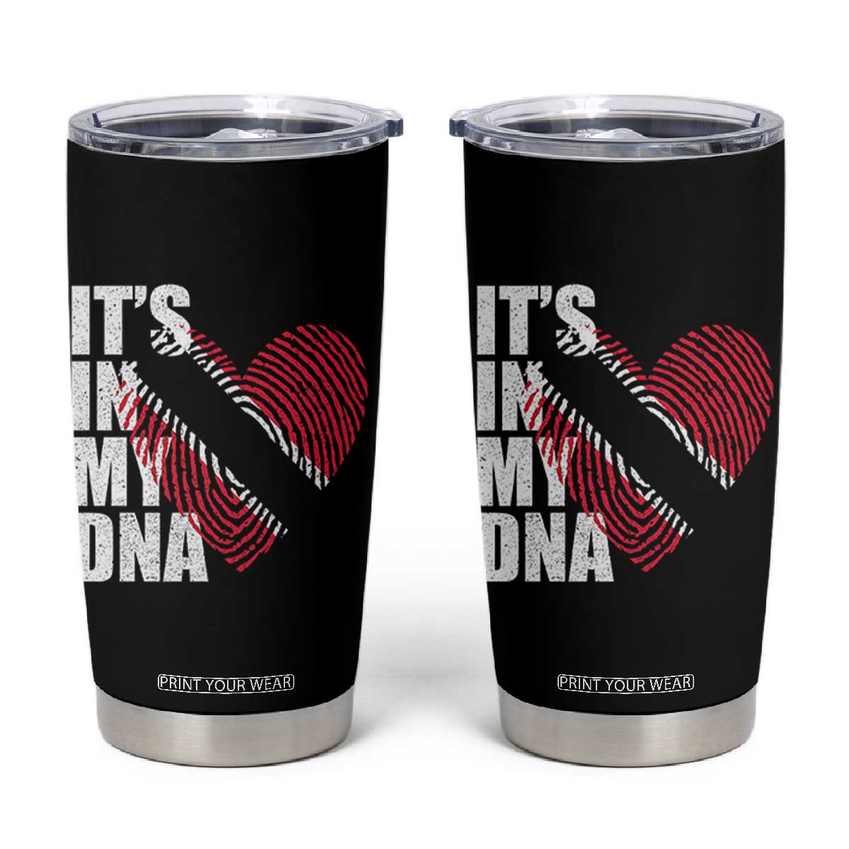 Its In My DNA Trinidadian And Tobagonian Tumbler Cup Trinidad And Tobago Flag TS11 Black Print Your Wear