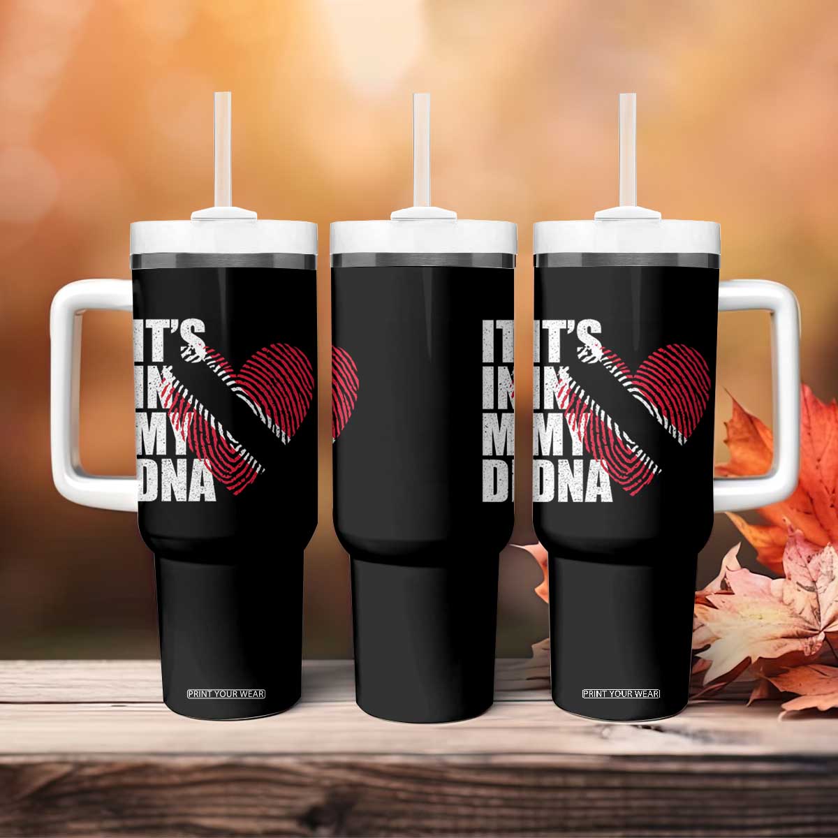 Its In My DNA Trinidadian And Tobagonian Tumbler With Handle Trinidad And Tobago Flag TS11 Print Your Wear