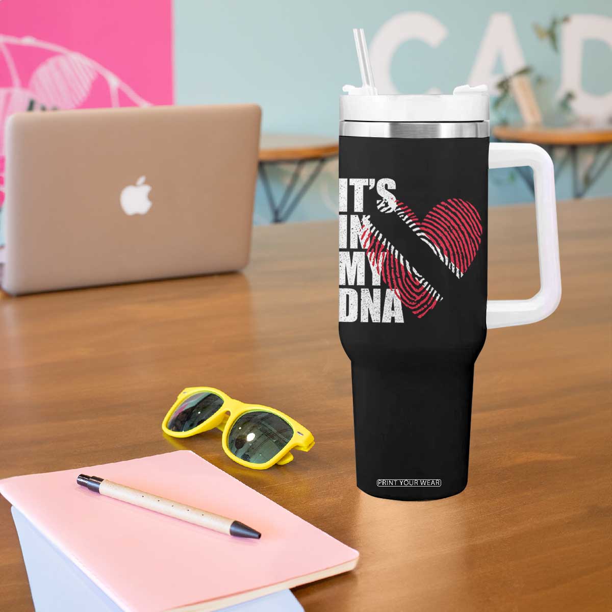 Its In My DNA Trinidadian And Tobagonian Tumbler With Handle Trinidad And Tobago Flag TS11 Print Your Wear
