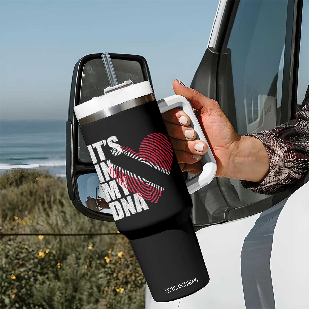 Its In My DNA Trinidadian And Tobagonian Tumbler With Handle Trinidad And Tobago Flag TS11 Print Your Wear